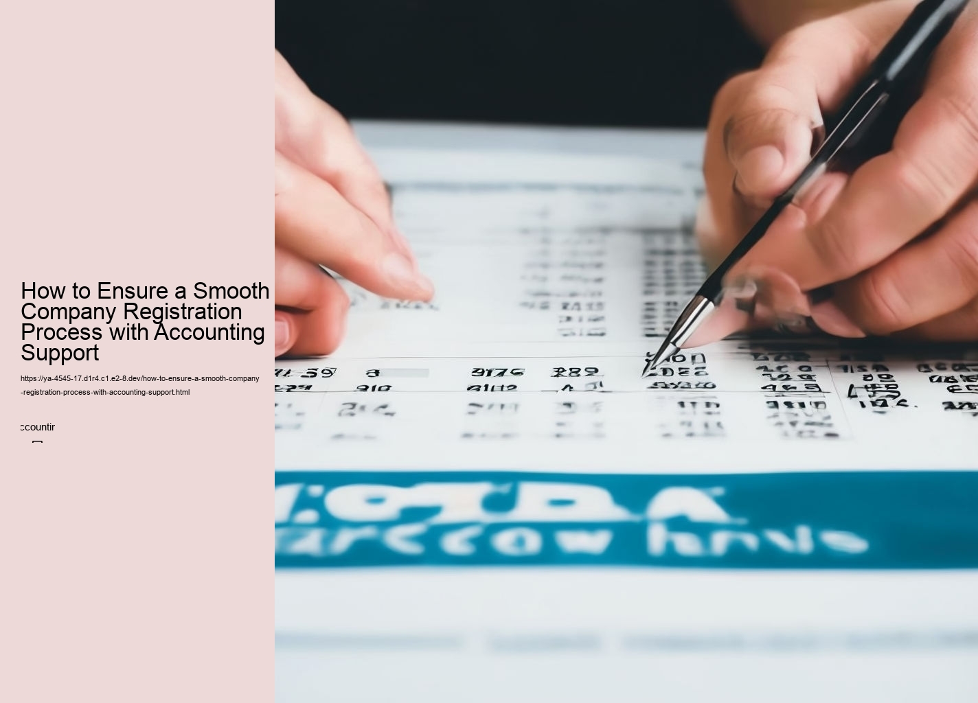 How to Ensure a Smooth Company Registration Process with Accounting Support