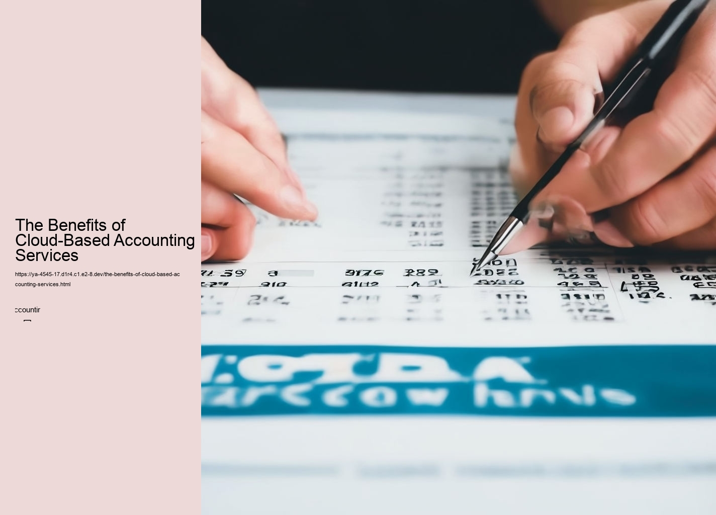 The Benefits of Cloud-Based Accounting Services